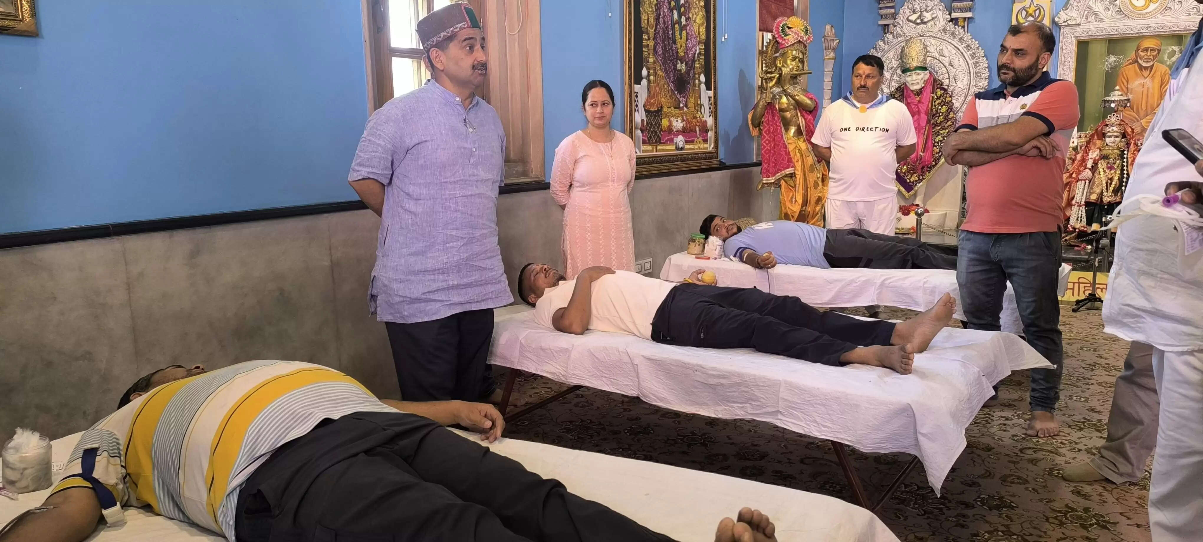 रक्तदान महादान : साईं मंदिर ट्रस्ट लंज द्वारा रक्तदान शिविर का आयोजन