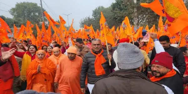 फतेहाबाद व रतिया शहर में गूंजे जय श्रीराम के जयकारे