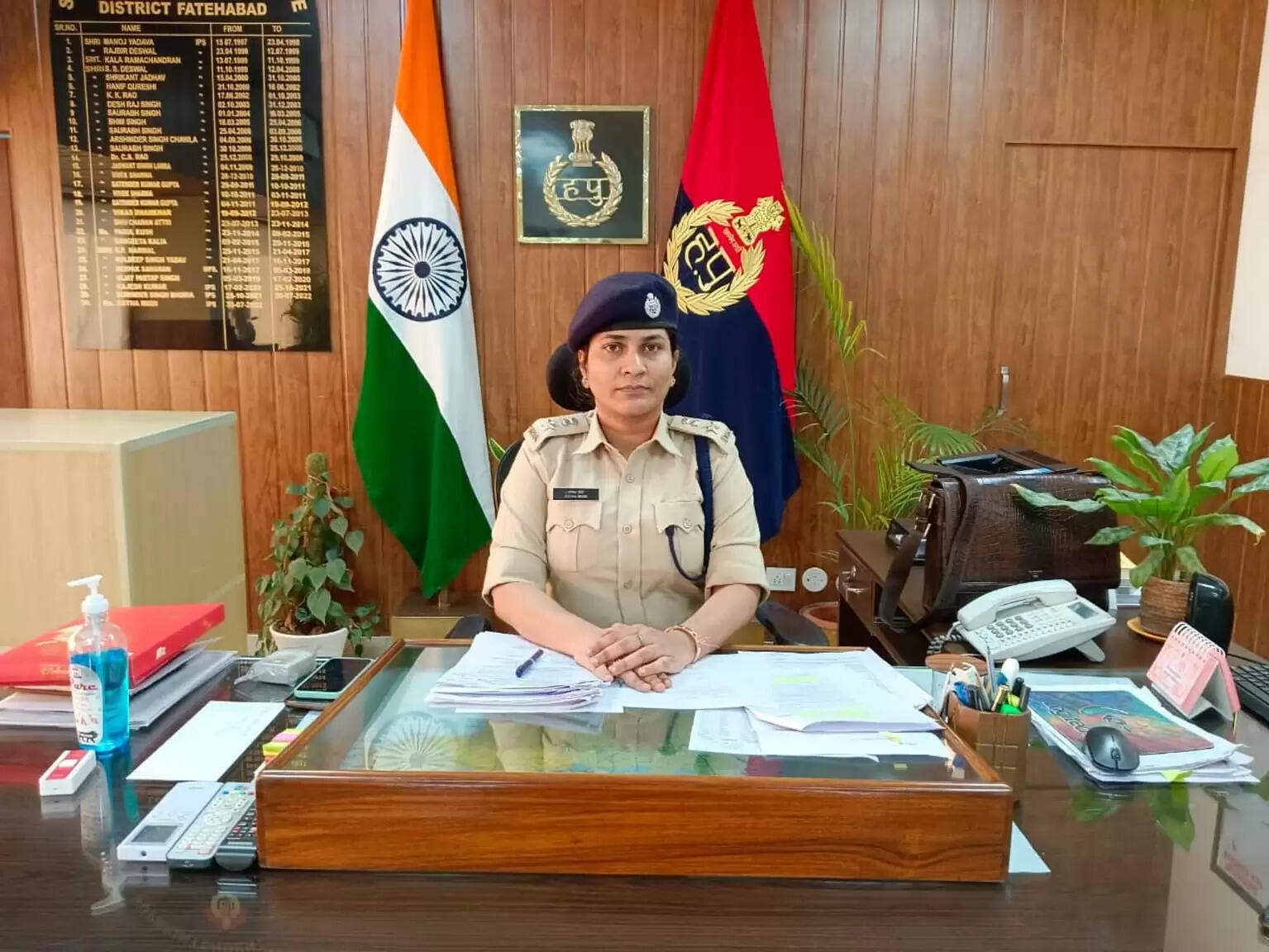 फतेहाबाद: पुलिस कर्मचारियों की लापरवाही किसी भी सूरत में नहीं होगी बर्दाश्त: एसपी आस्था मोदी