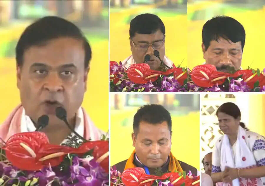 (लीड) हिमंत बिस्व सरमा लगातार दूसरी बार असम के मुख्यमंत्री बने, राज्यपाल ने दिलाई शपथ