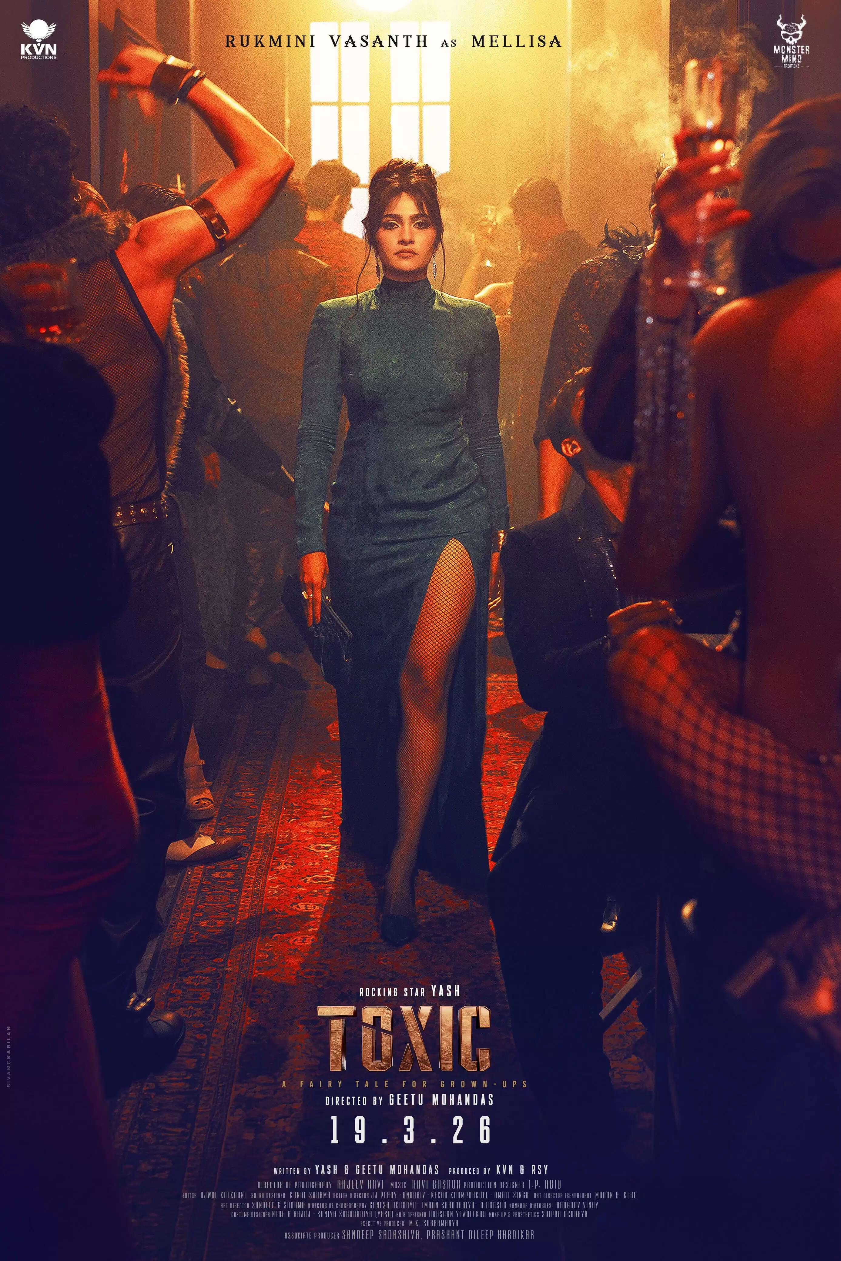 'टॉक्सिक' की पहली झलक में मेलिसा के अवतार में नजर आईं रुक्मिणी वसंत