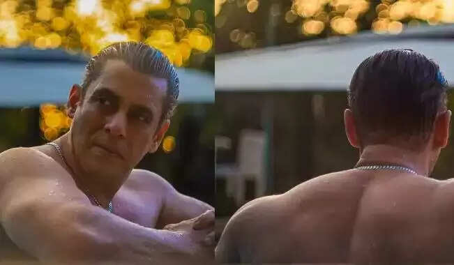 सलमान खान ने पूल से शेयर की शर्टलेस तस्वीर