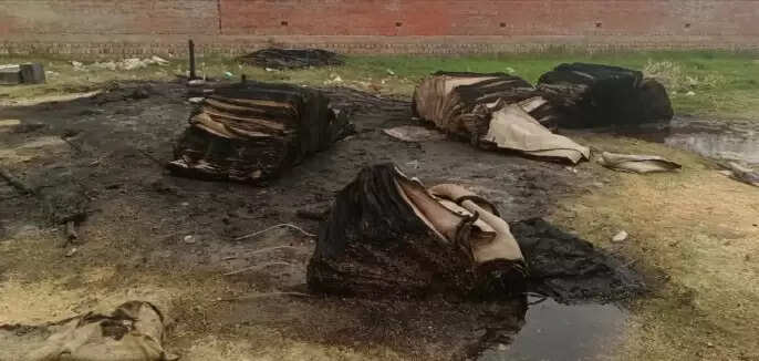 झज्जर : मंडी में आग लगने से गेहूं की 3000 खाली बोरियां जली