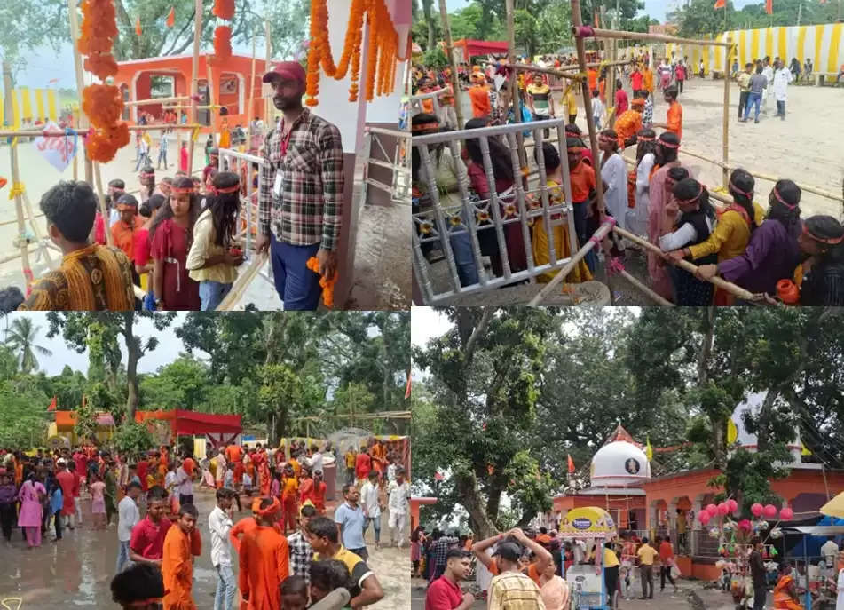 भूतनाथ गौशाला शिव मंदिर में सावन की तीसरी सोमवारी पर उमड़ी शिव भक्तों की भीड़