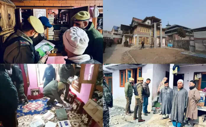 सोपोर में तहरीक-ए-हुर्रियत से जुड़े ठिकानों पर जम्मू-कश्मीर पुलिस ने तलाशी ली