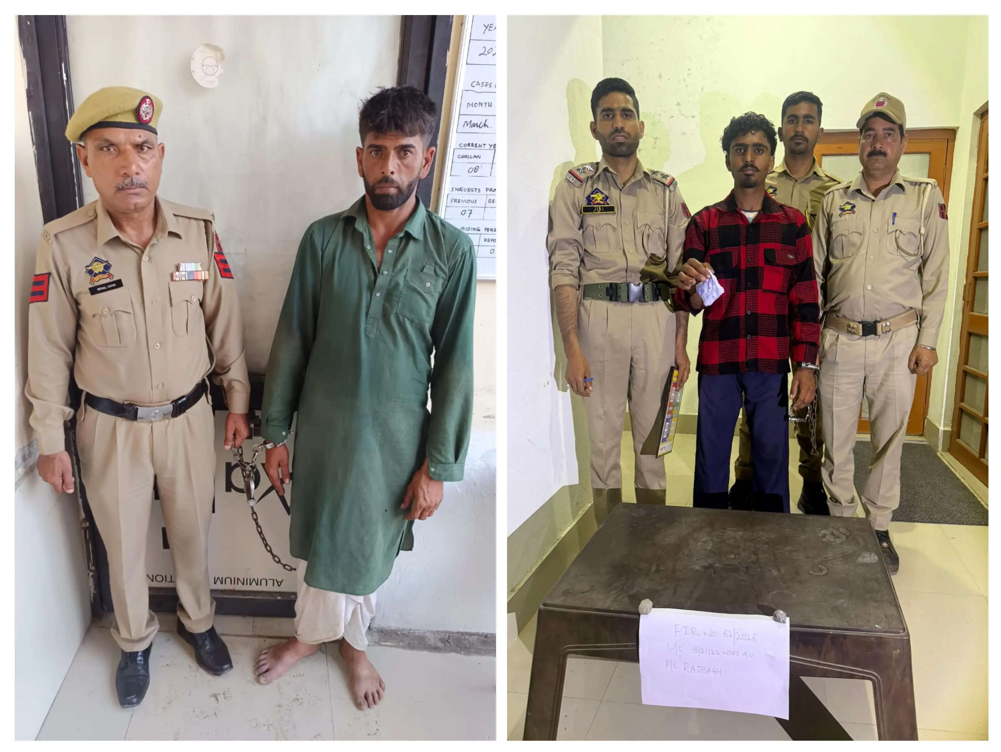 कठुआ में चिट्टा तस्करों पर पुलिस का शिकंजा, दो स्थानों से 26 ग्राम हेरोइन बरामद