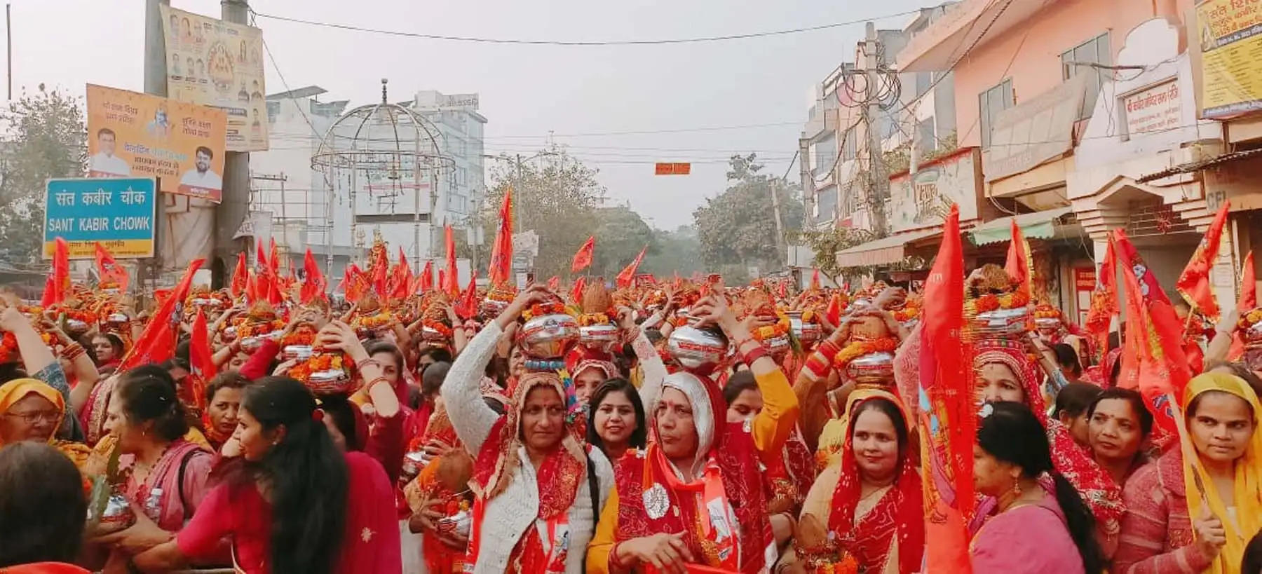 निमंत्रण के अक्षत लेकर निकली रथ यात्रा, राममयी हुआ गुरुग्राम