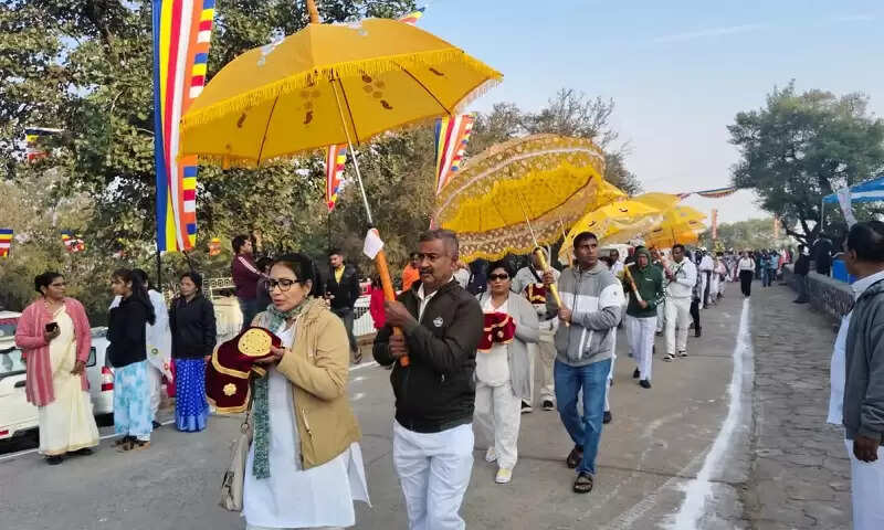 मप्र के सांची में महाबोधि महोत्सव शुरू, बुद्ध के परम शिष्यों सारीपुत्र–महामोदग्लायन की अस्थियों का हुआ विशेष पूजन
