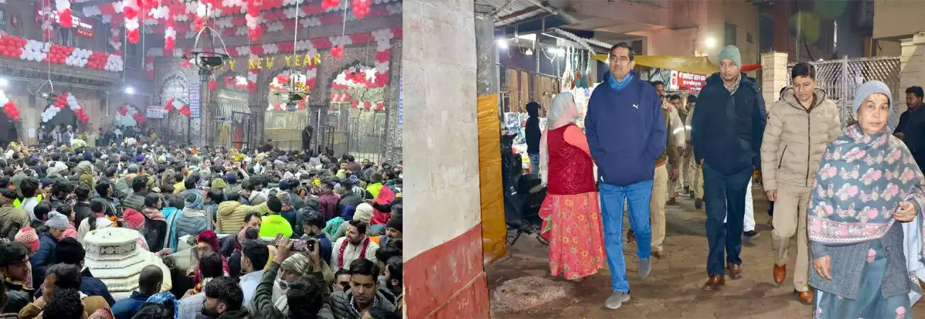 नववर्ष पर देश-विदेश से आए लाखों भक्तों ने लगाई बांकेबिहारीजी के चरणों में हाजिरी