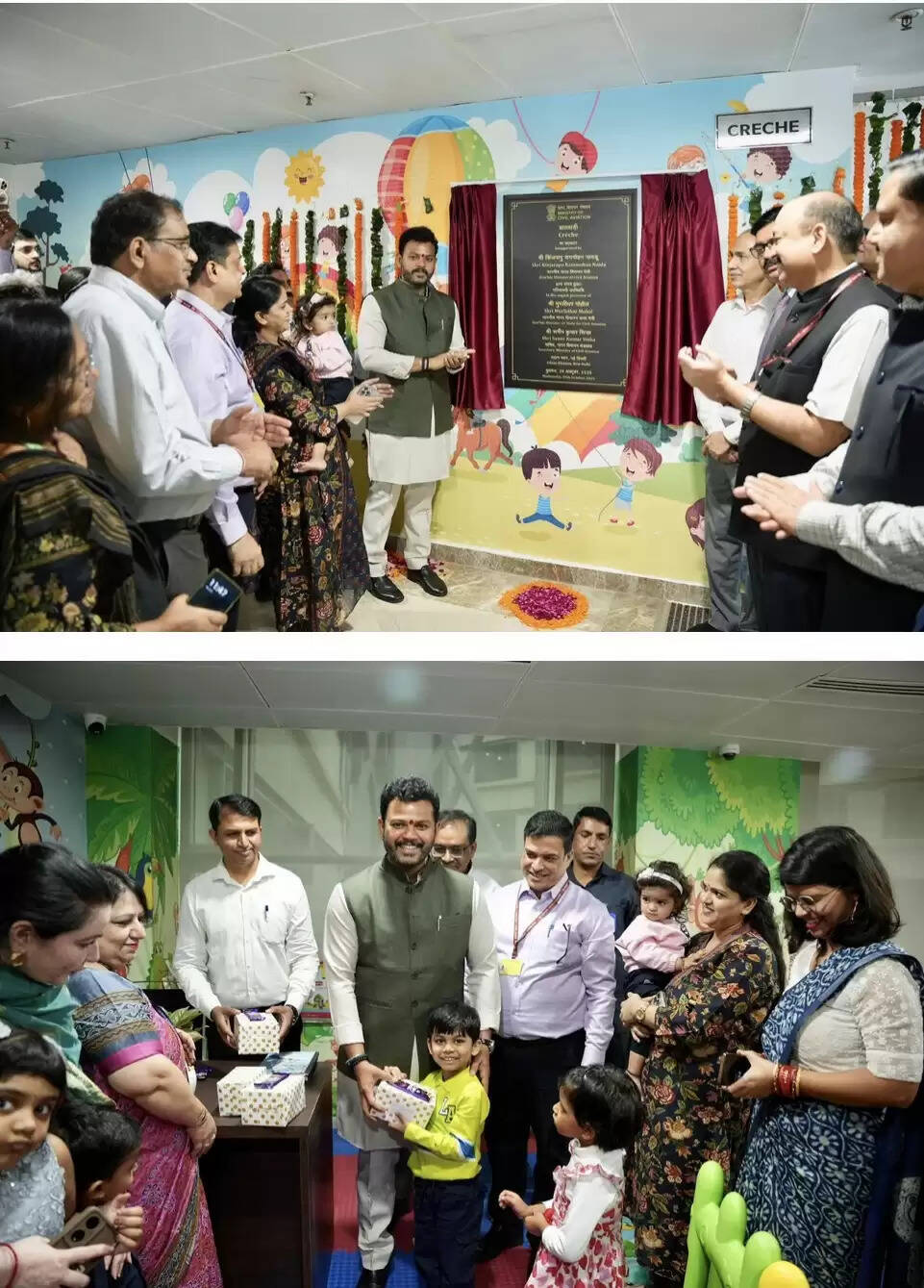 उड्डयन मंत्री नायडू ने उड़ान भवन में क्रेच सुविधा का किया शुभारंभ, कर्मचारियों को मिलेगी बच्चों की देखभाल की सुविधा