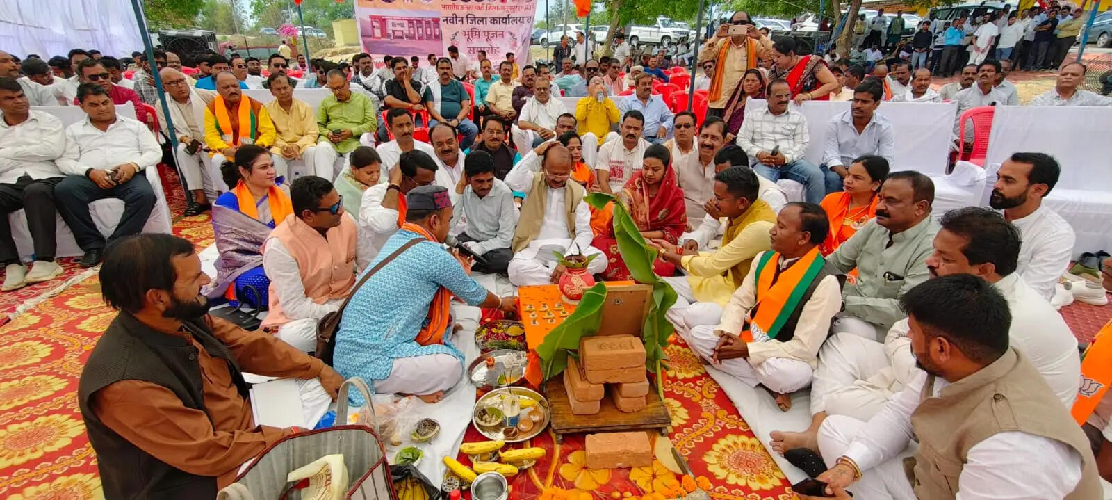 अनूपपुर: भाजपा जिला कार्यालय का भूमिपूजन, मुख्यमंत्री वर्चुअल माध्यम से किया संबोधित
