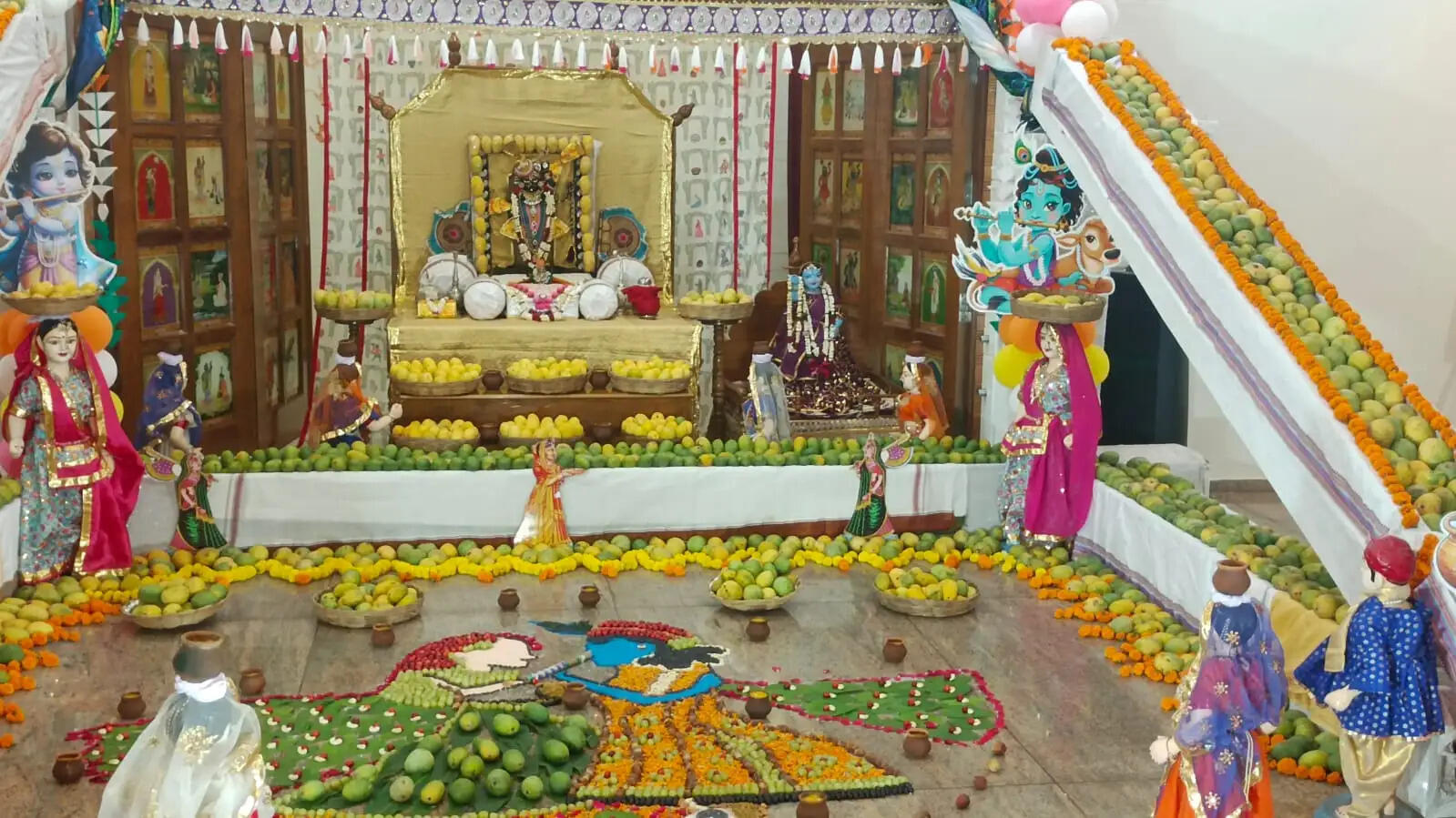 551 किलो आमों से सजा गोवर्धन नाथ हवेली मंदिर, पुरुषोत्तम मास महोत्सव की छटा बिखरी