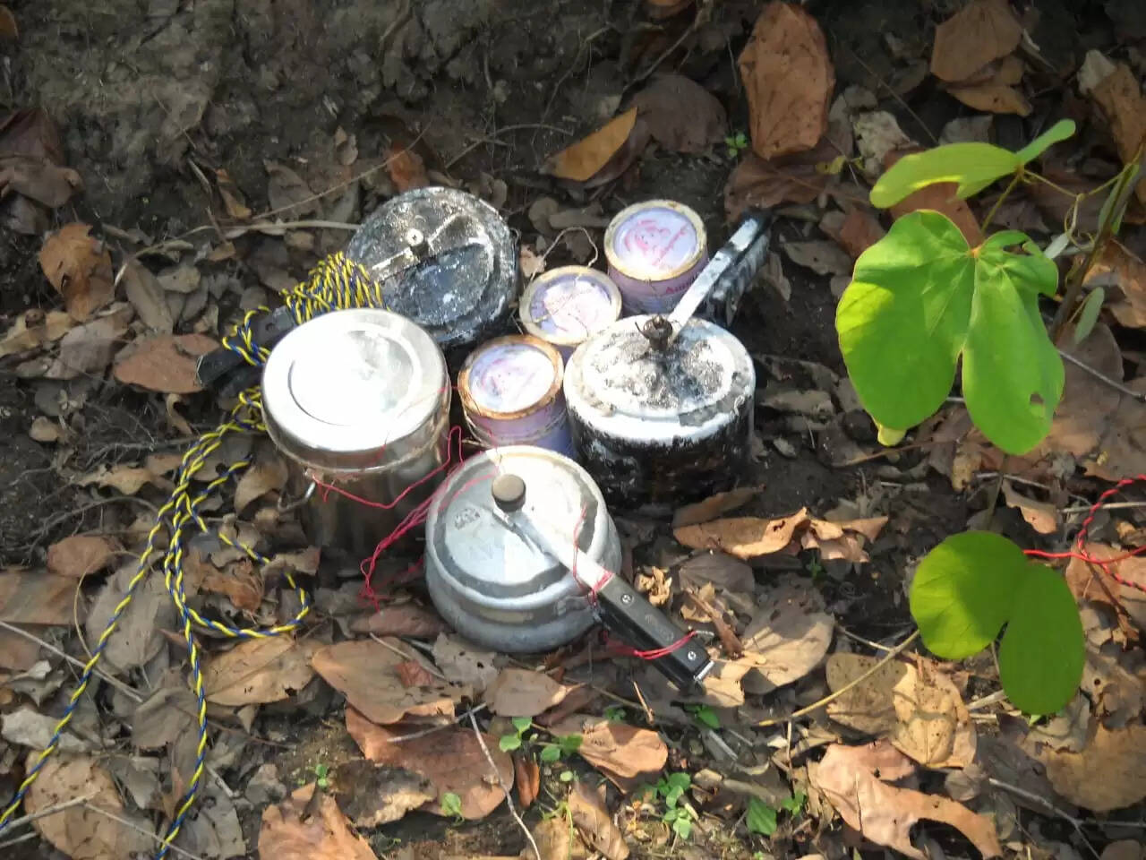 चमेदा-साल्हेभाट के जंगल में टिफिन बम व माओवादी सामाग्री मिली
