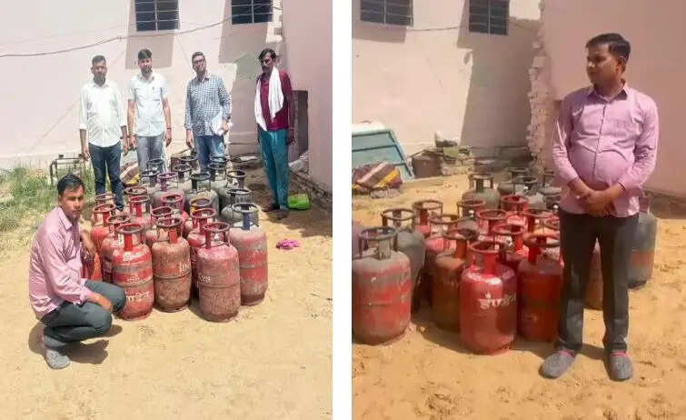 रिहायशी इलाकों में चल रहा था अवैध गैस रिफिलिंग का खेल
