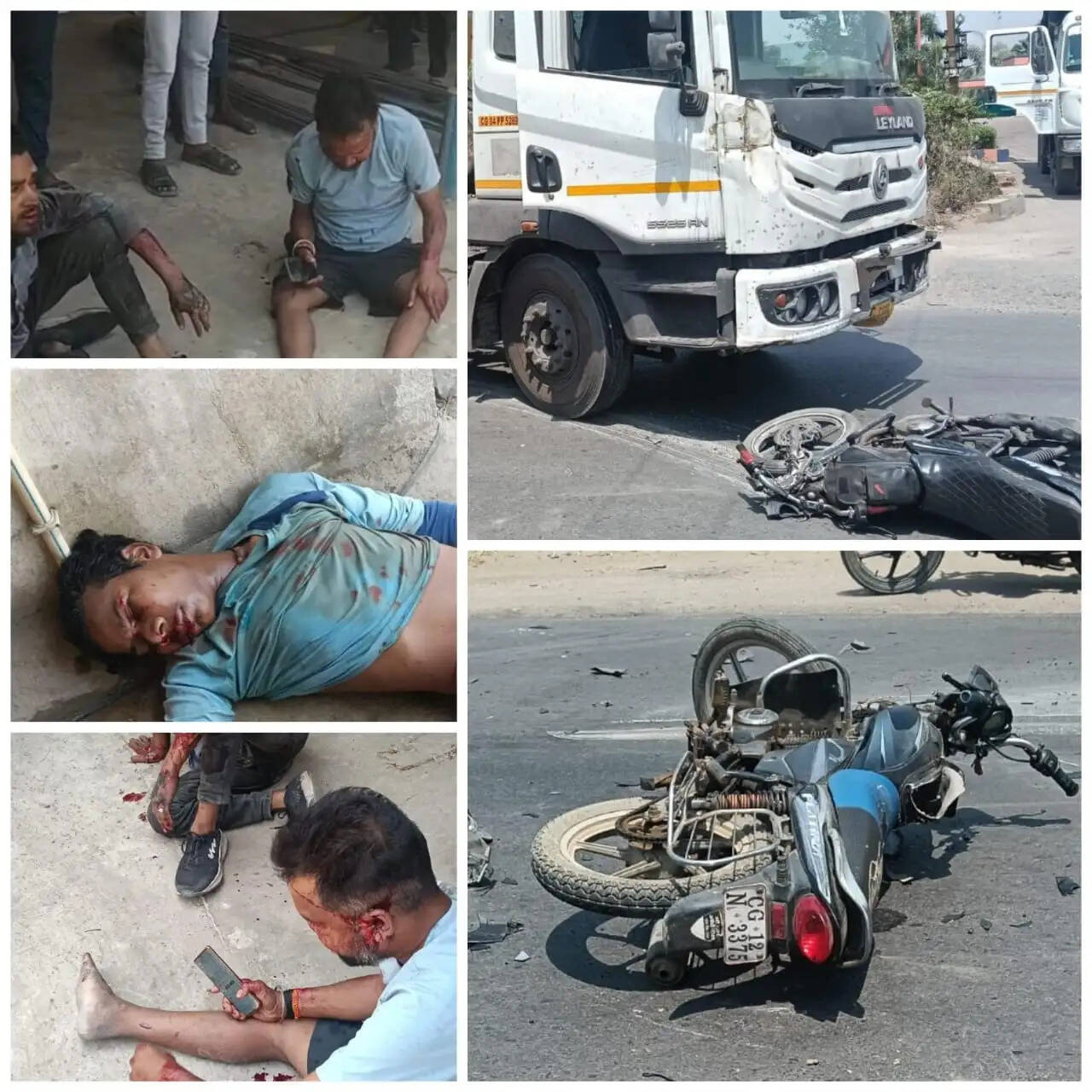 तेज रफ्तार का कहर: कोयला लदे ट्रेलर की टक्कर में पूर्व जनपद उपाध्यक्ष सहित चार गंभीर घायल