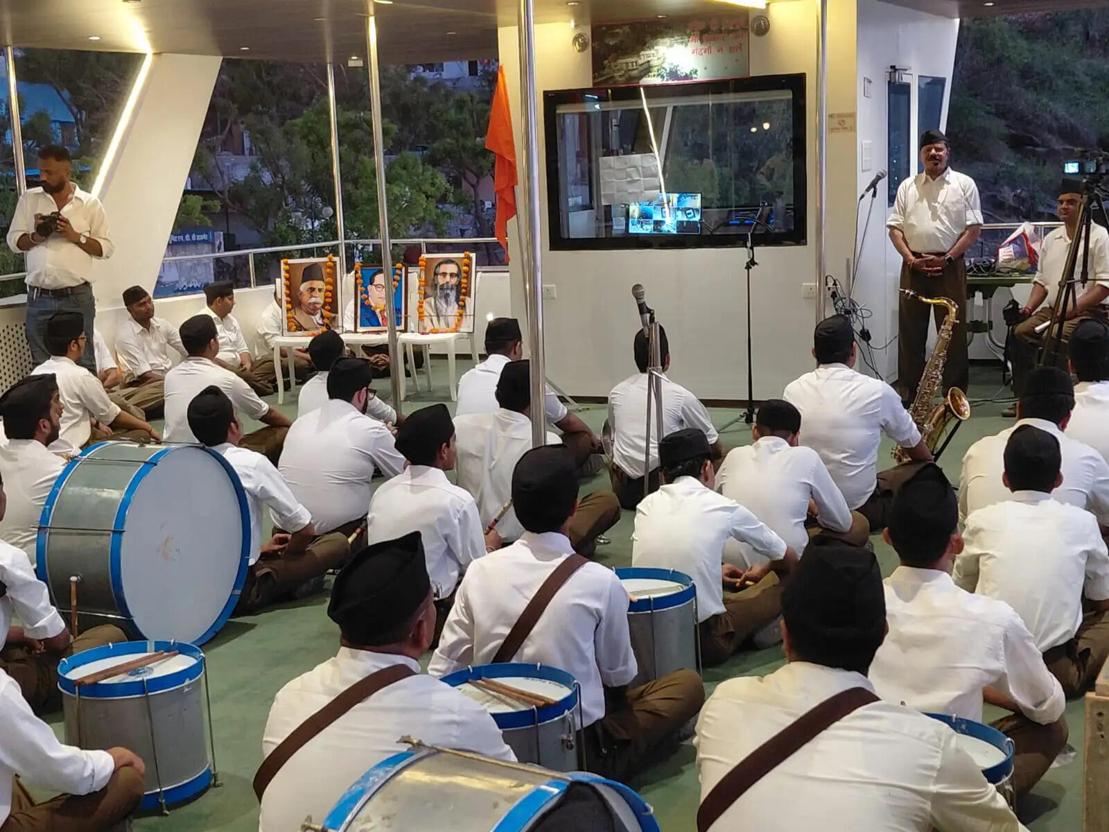 बाबा साहब अंबेडकर जयंती पर आनासागर में हुआ घोषवादन