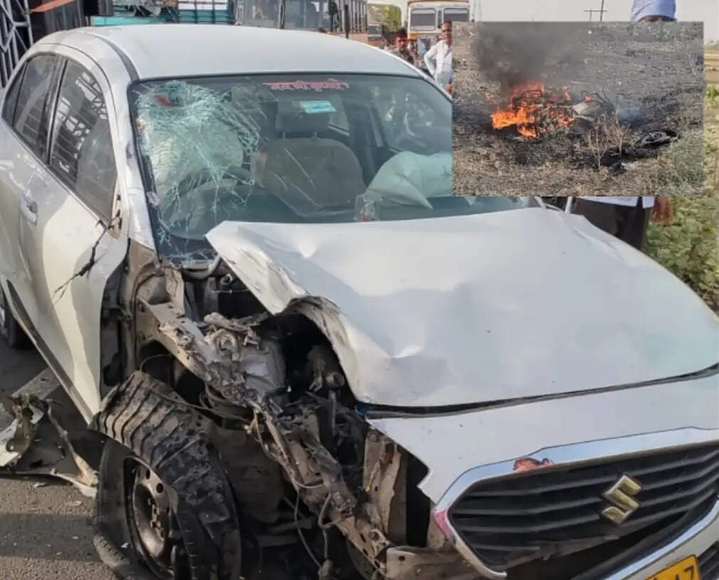 आगरमालवाः कार और बाइक की भिड़ंत में एक की मौत, दो घायल