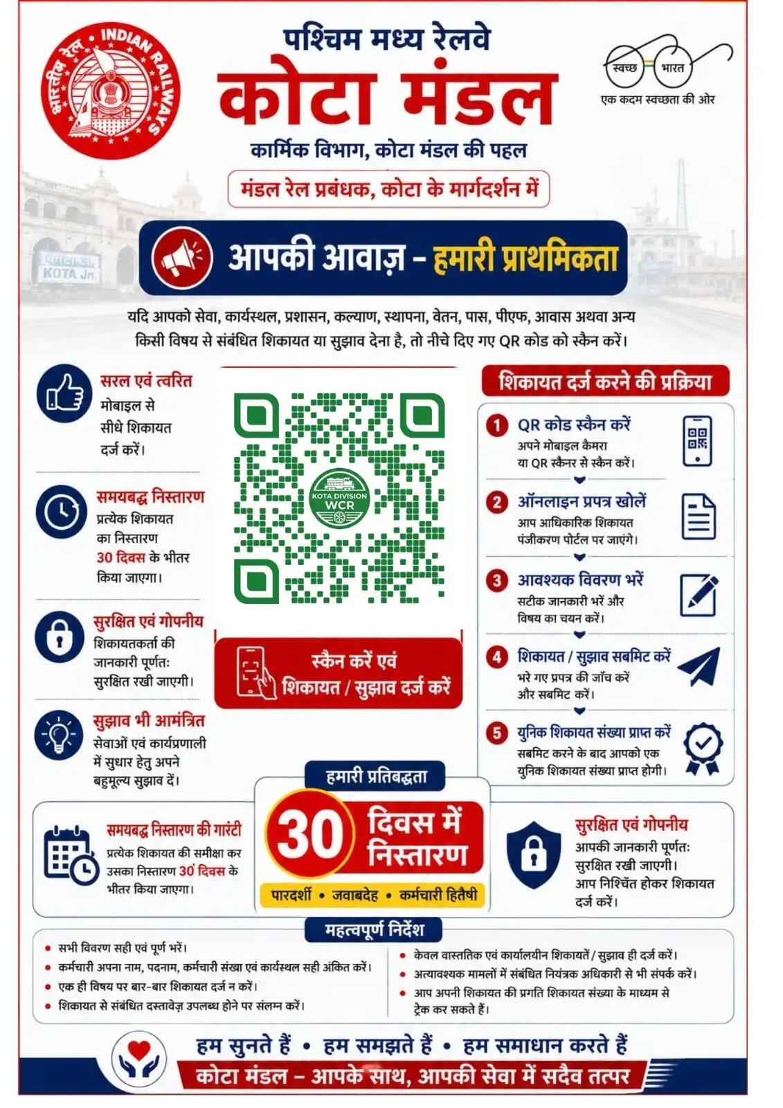 अब शिकायत लेकर दफ्तर के चक्कर नहीं, क्युआर कोड से सीधे प्रशासन तक पहुंचेगी कर्मचारियों की बात