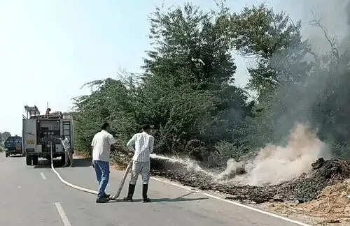 रेवाड़ी औद्योगिक क्षेत्र में दो दिन में दूसरी बार लगी आग