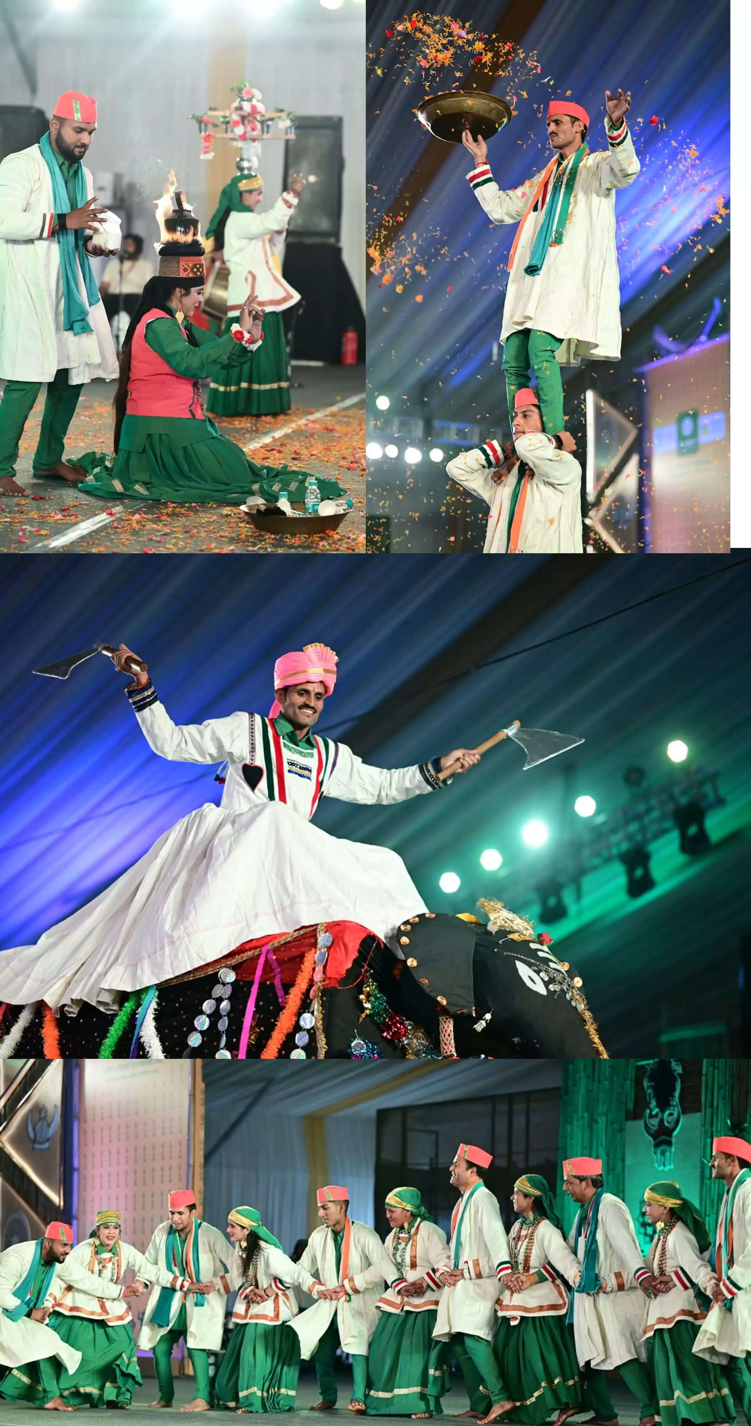 रायपुर : उत्तराखंड के लोककलाकारों ने अद्भुत संतुलन के साथ किया हारूल नृत्य