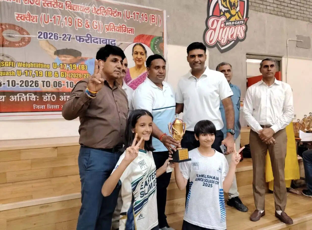 हिसार स्क्वैश क्लब ने रचा इतिहास, एसजीएफआई स्टेट में पांच स्वर्ण और एक रजत जीता