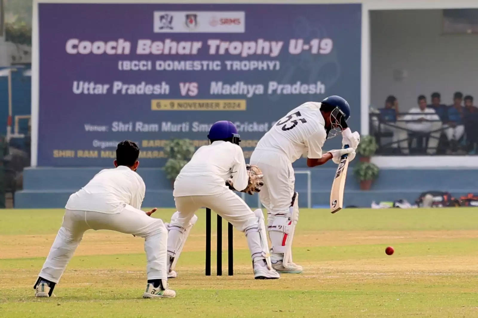 On the second day of Cooch Behar Trophy, Madhya Pradesh defeated Uttar Pradesh and scored 257 runs in the second innings.