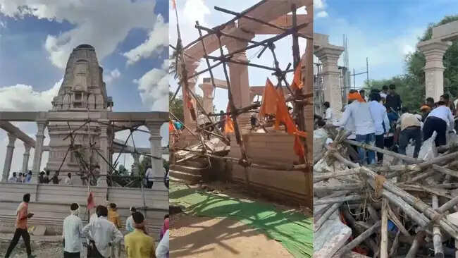महाराष्ट्र के परभणी में निर्माणाधीन हनुमान मंदिर का एक हिस्सा गिरने से 4 लोगों की मौत, 18 घायल