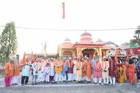 भोपाल में नवसंवत्सर पर शुरू हुए अनुष्ठान,&nbsp;31 फीट ऊंची गुड़ी बनी आकर्षण का केंद्र, 108 कलशों से सूर्य अर्घ्य