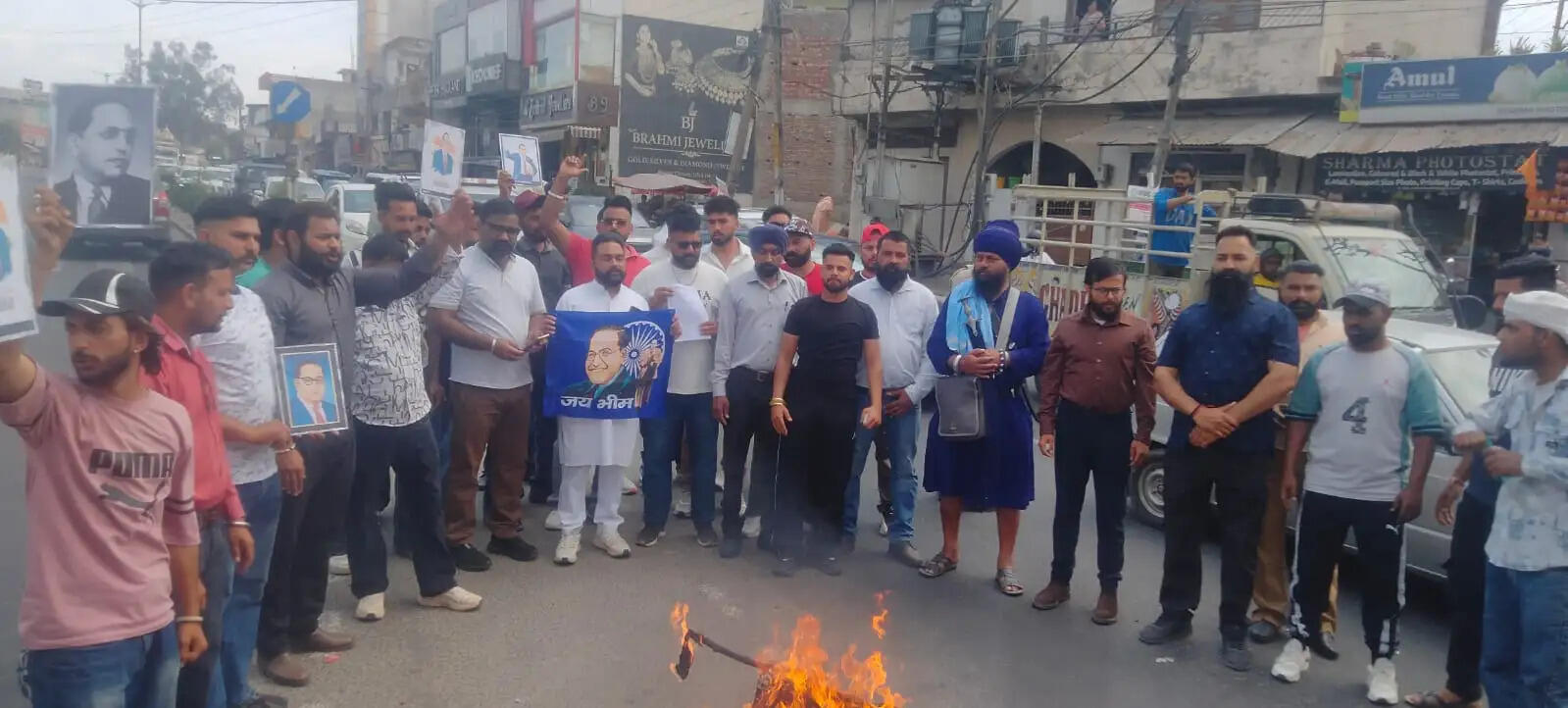 ऊना में फूंका खालिस्तानी पन्नू का पुतला, बाबा साहेब की बेअदबी पर एससी समाज ने जताया गुस्सा