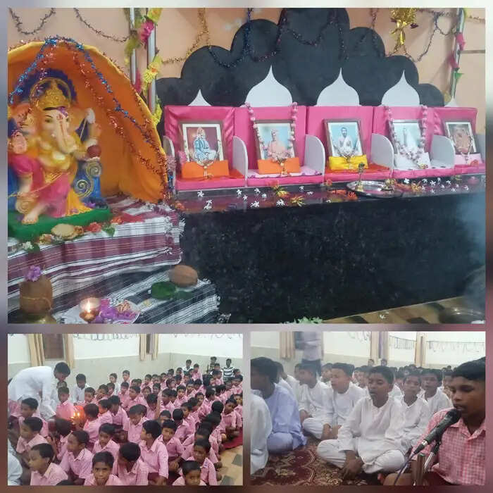 नक्सलवाद के खात्मे के बाद अबूझमाड़ के रामकृष्ण आश्रम कुतुल में गणपति उत्सव का आयाेजन