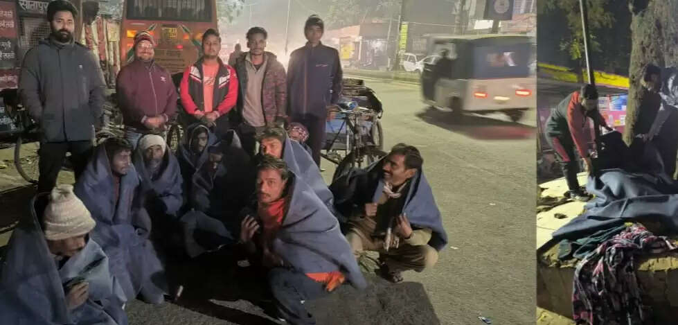 सर्द मौसम में जरूरतमंद लोगों को बांटे गए कंबल