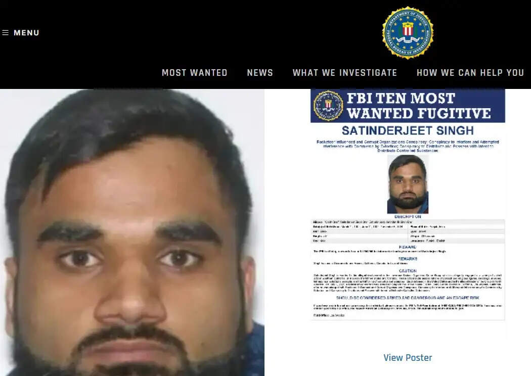 भारतीय मूल के गैंगस्टर गोल्डी बराड़ का नाम अमेरिकी जांच एजेंसी एफबीआई की टॉप 10 मोस्ट वॉन्टेड लिस्ट में, 10 करोड़ का इनाम