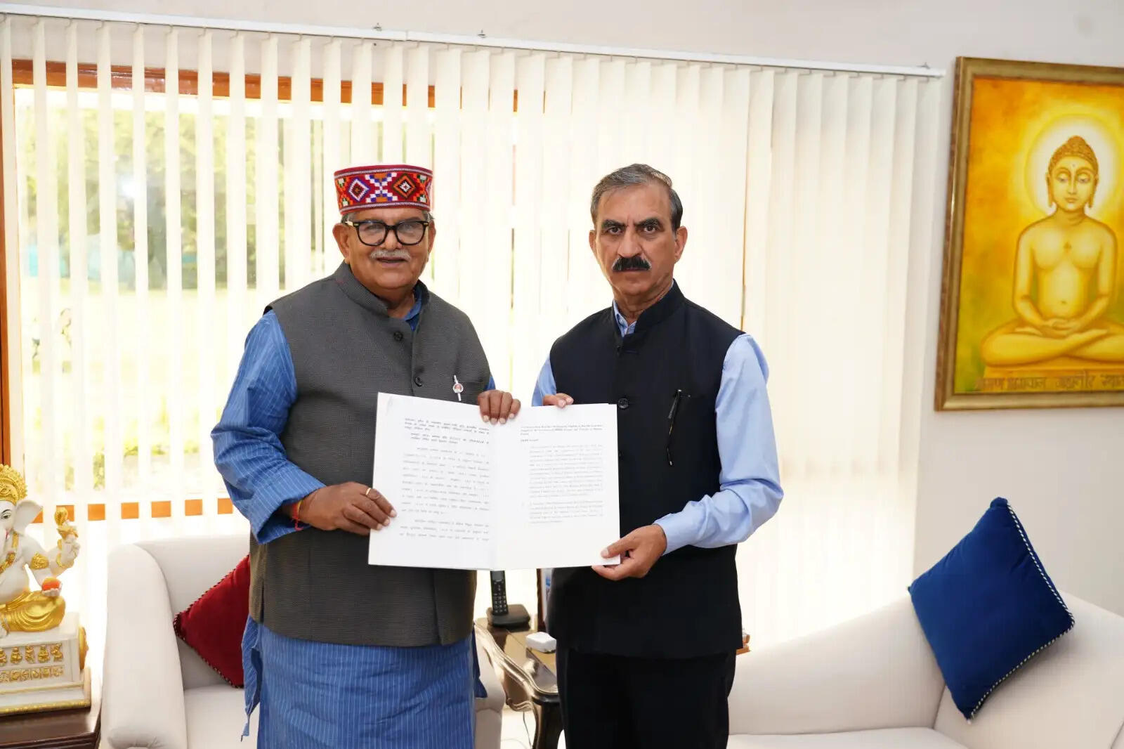 मुख्यमंत्री सुक्खू ने पंजाब के राज्यपाल से उठाए हिमाचल के लंबित मुद्दे, चंडीगढ़ में हिस्सेदारी की पैरवी