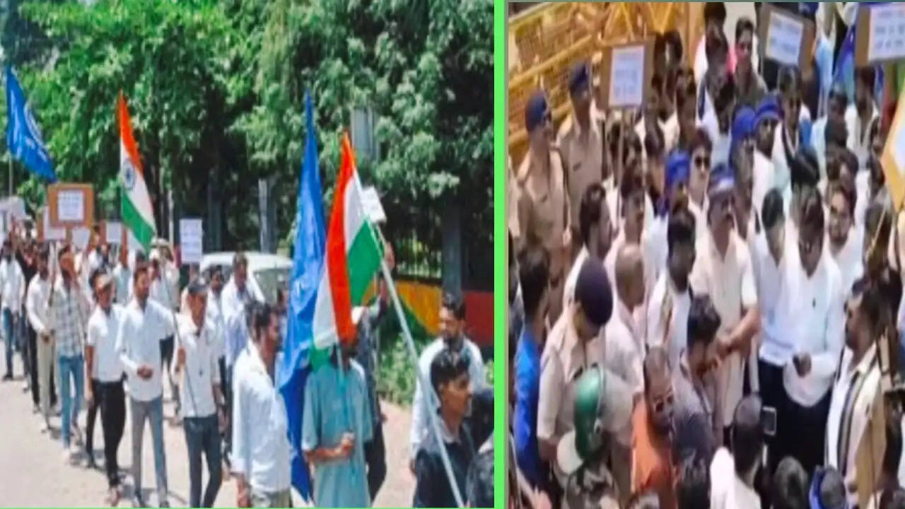 सागर में भीम आर्मी का प्रदर्शन, विभिन्न मांगों को लेकर राष्ट्रपति के नाम सौंपा ज्ञापन