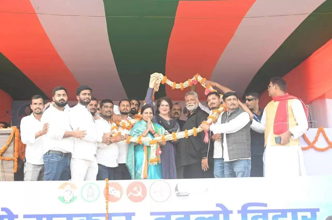 प्रियंका गांधी ने सरिता पासवान के पक्ष में जनसभा कर नीतीश सरकार को घेरा,कहा 20 वर्ष क्यों लगे 10 हजार देने में