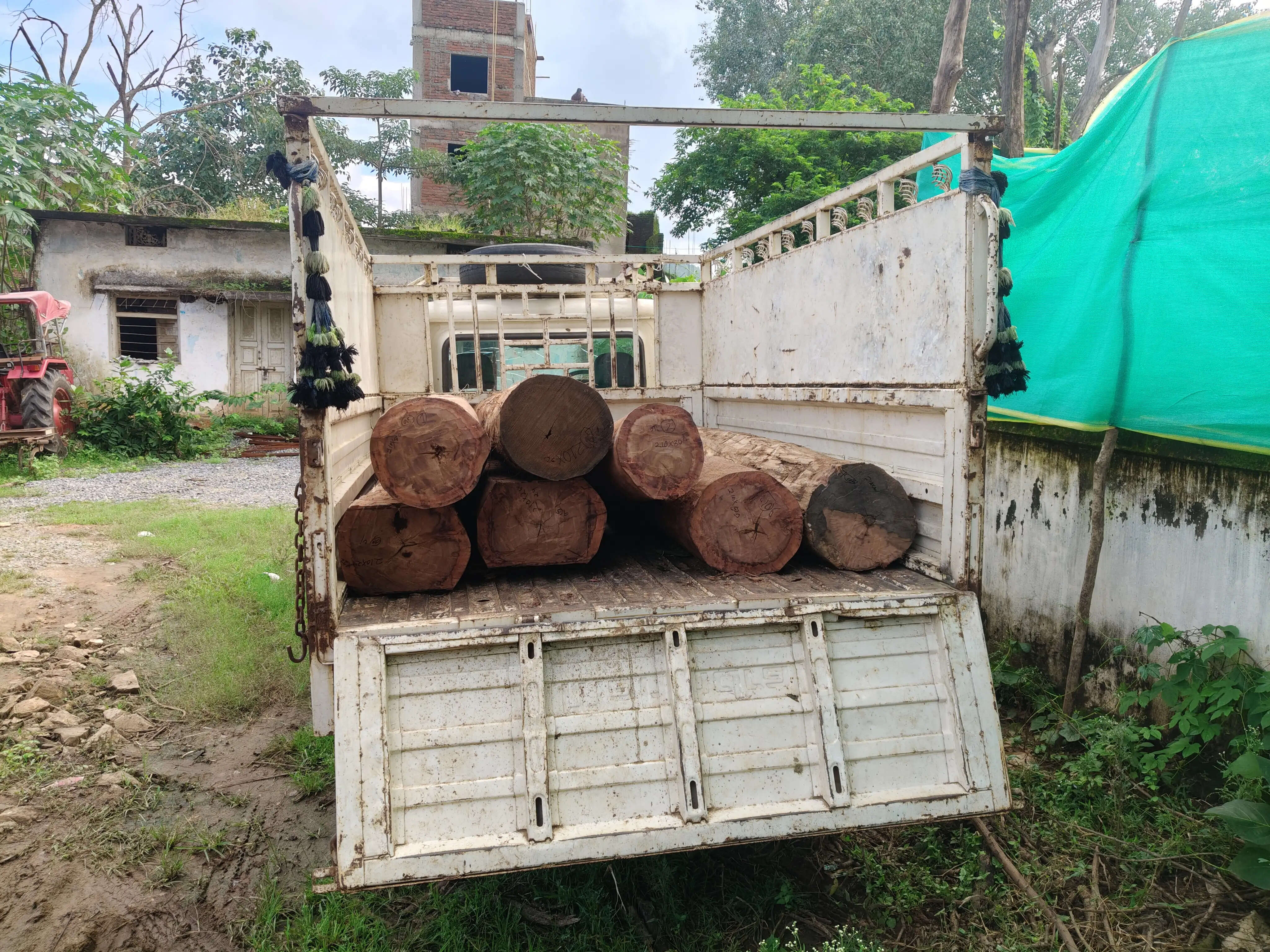 रामानुजगंज वन परिक्षेत्र में अवैध लकड़ी परिवहन पकड़ा गया, पिकअप से सात नग साल की लकड़ी जब्त