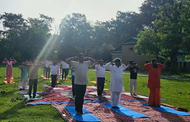 झिलमिल झील के सुरम्य वातावरण में हरित योग कार्यक्रम का आयोजन