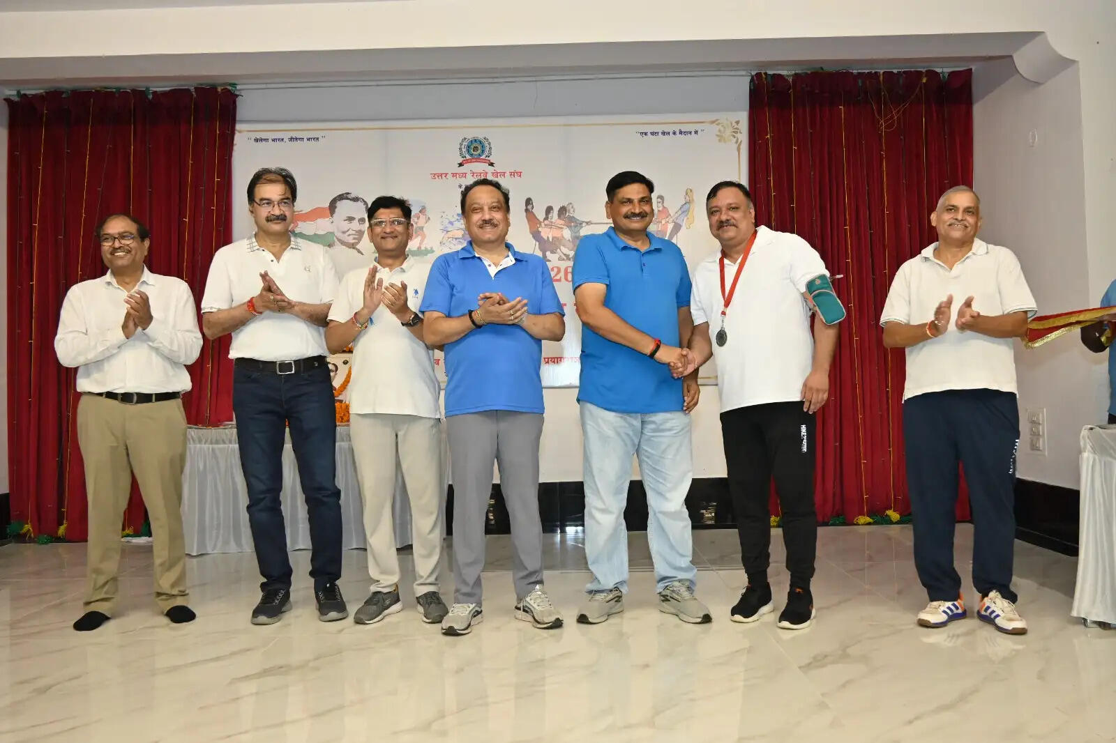 राष्ट्रीय खेल दिवस पर उत्तर मध्य रेलवे के 11 खिलाड़ी और प्रशिक्षक सम्मानित