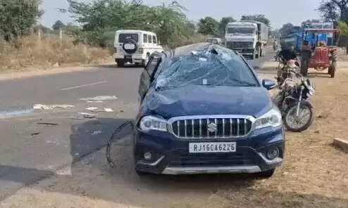 जालोर में एस-क्रॉस और वैगन-आर की भिड़ंत, पीडब्ल्यूडी ठेकेदार की मौत