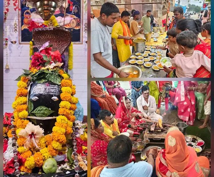 आकाश नगर के श्रीनर्मदेश्वर शिवालय में हुआ महा रुद्राभिषेक एवं भंडारा