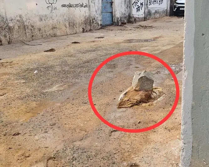 भानुप्रतापपुर के वार्ड क्रमांक 13 में सड़क पर खुले बोर के गड्ढे से हादसे की संभावना