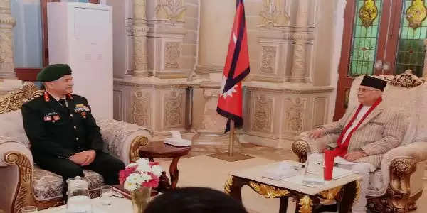 Indian Army Chief met Nepal's Prime Minister Oli