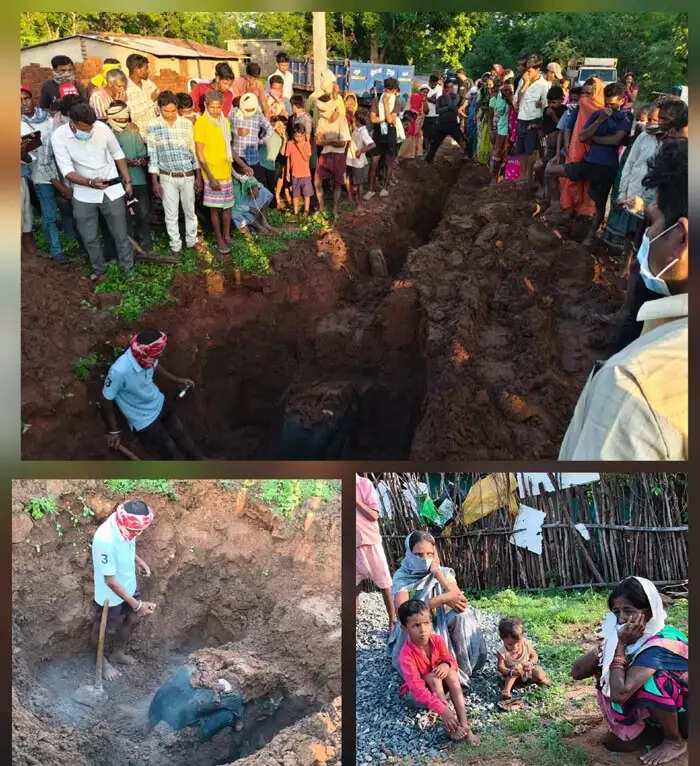 पाइपलाइन का काम कर रहा मजदूर जिंदा मिट्टी में दबा, चार दिन बाद खुदाई में मिला शव