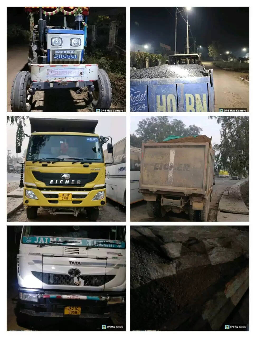 अवैध खनन में लिप्त 3 वाहन जब्त