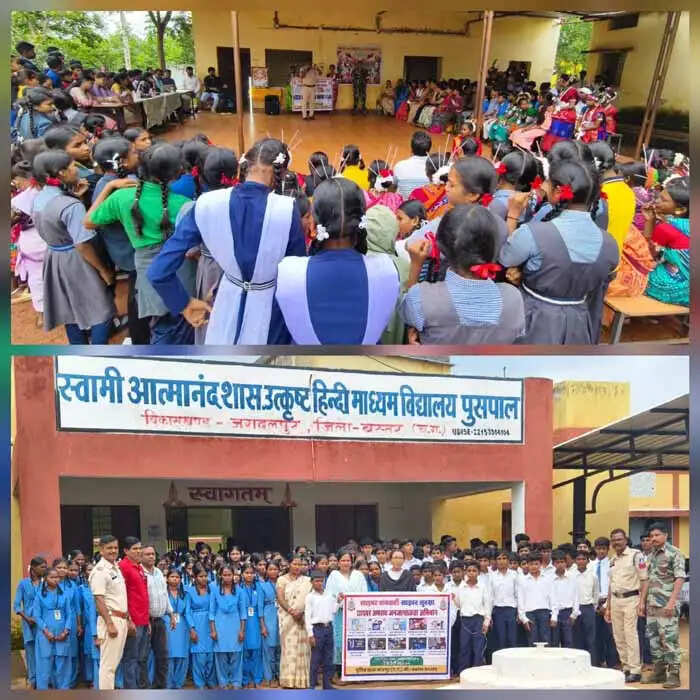 नानगुर पुलिस ने किया साइबर अपराध मुक्त बस्तर जागरूकता अभियान का आयाेजन