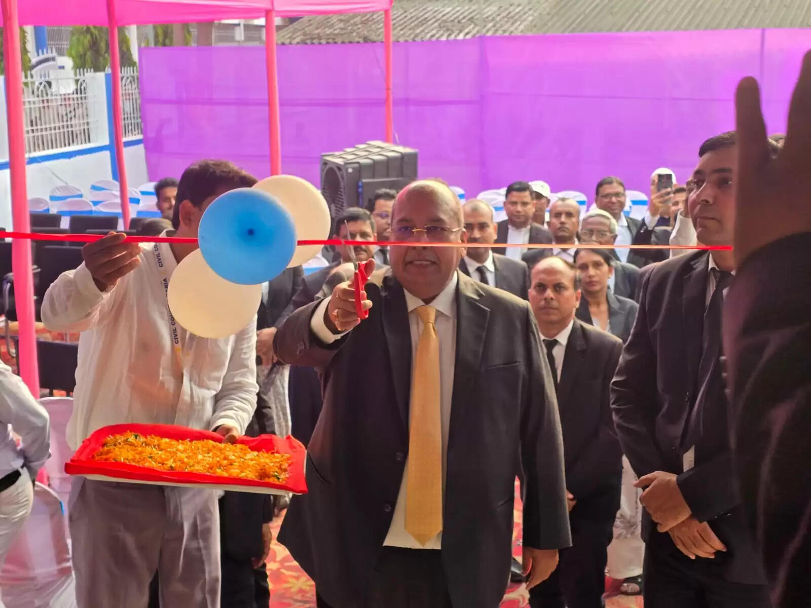 इंस्पेक्टिंग जज ने सिविल कोर्ट का किया निरीक्षण,सम्मान समारोह में हुए सम्मानित