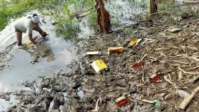 बिहार में तालाब से शराब की बोतलें बरामद, पुलिस भी हुई हैरान
