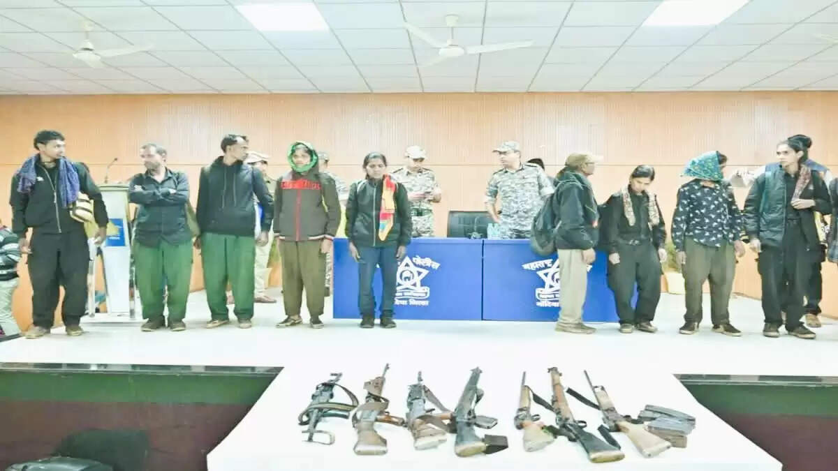 ‘एमएमसी’ के अनंत सहित कुख्यात 11 इनामी नक्सलियों ने किया आत्मसमर्पण