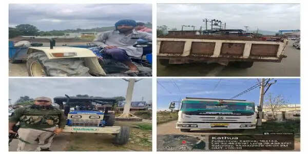 अवैध खनन में लिप्त 3 वाहन जब्त