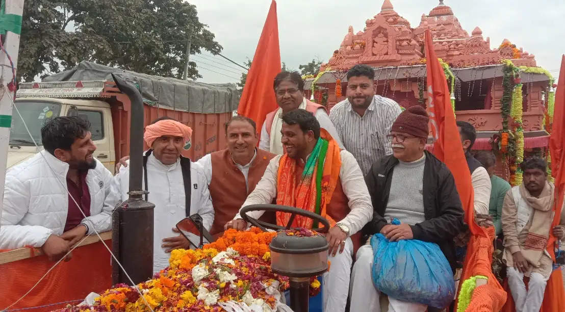 सोनीपत: भगवान श्री राम मंदिर की झांकी खरखौदा पहुंची